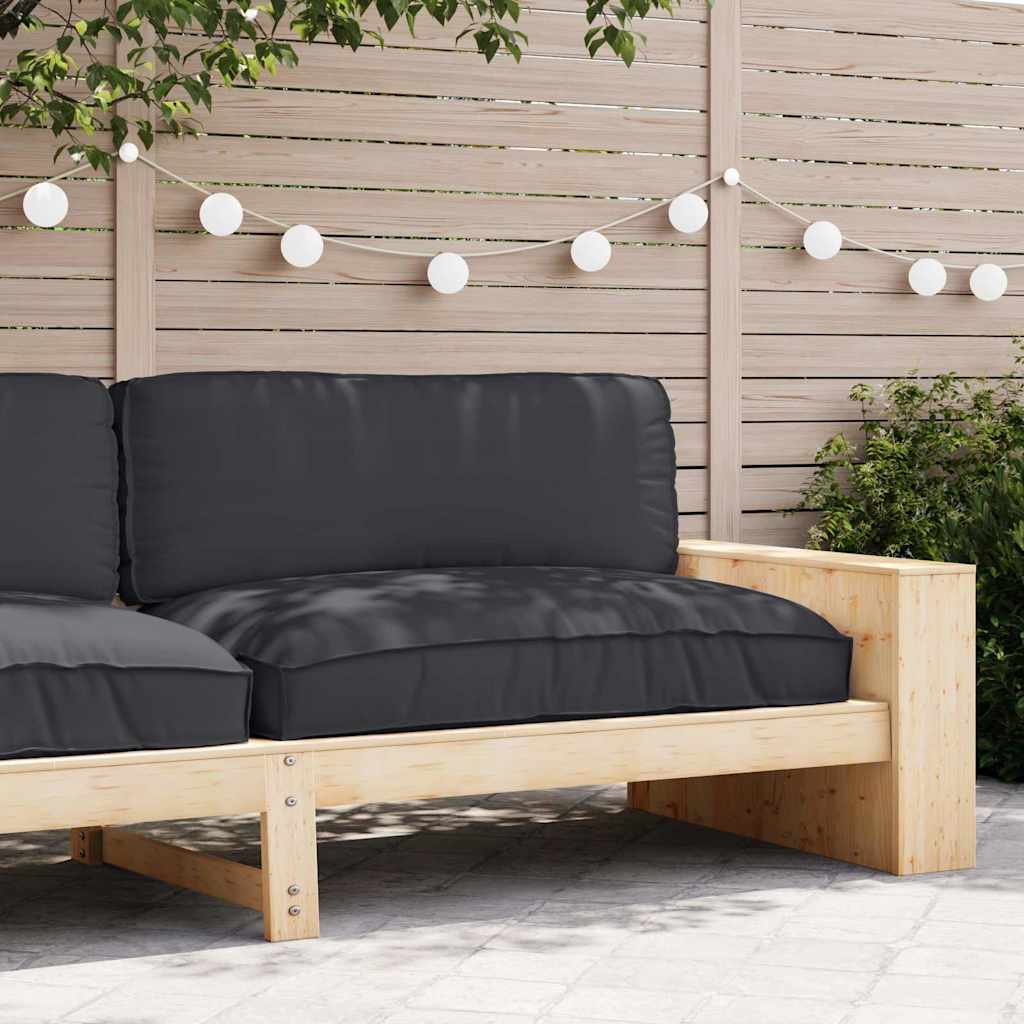 Palettenkissen für Sitzfläche Schwarz 120 x 80 x 12 cm