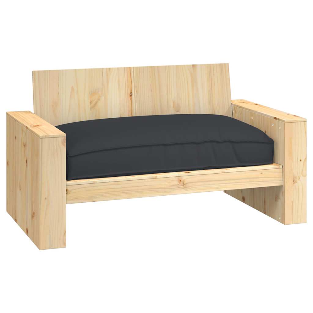 Palettenkissen für Sitzfläche Schwarz 120 x 80 x 12 cm