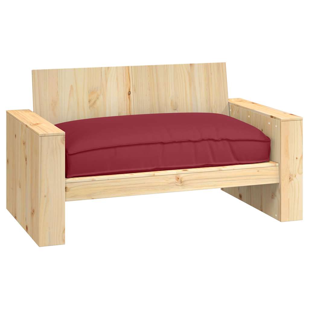 Palettenkissen für Sitzfläche Weinrot 120 x 80 x 12 cm