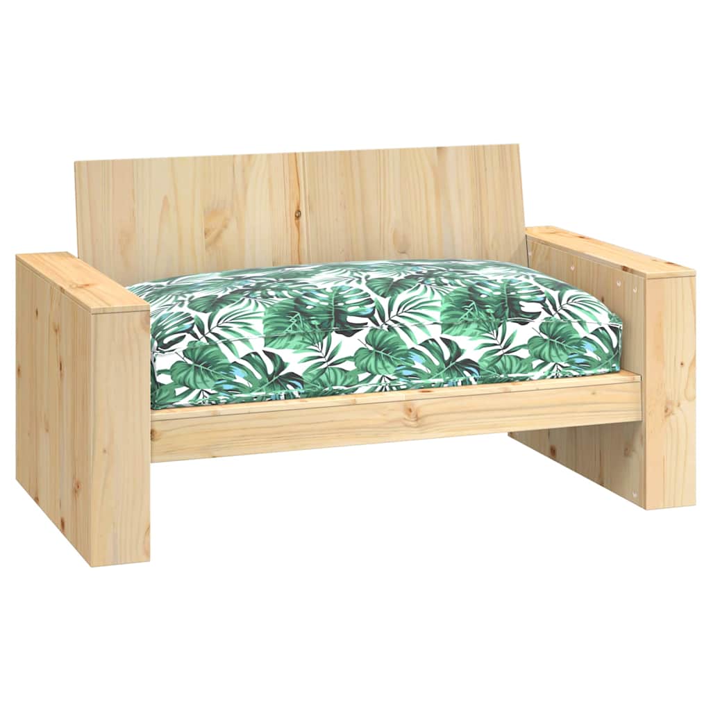 Palettenkissen für Sitzfläche Blattmuster 120 x 80 x 12 cm