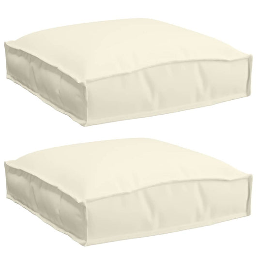 Palettenkissen für Sitzfläche 2 pcs Creme 40 x 40 x 8 cm