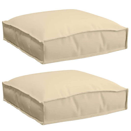 Palettenkissen für Sitzfläche 2 pcs Beige 40 x 40 x 8 cm