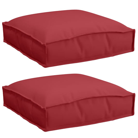 Palettkissen für geeigneten Sitz 2 pcs Weinrot 40 x 40 x 8 cm