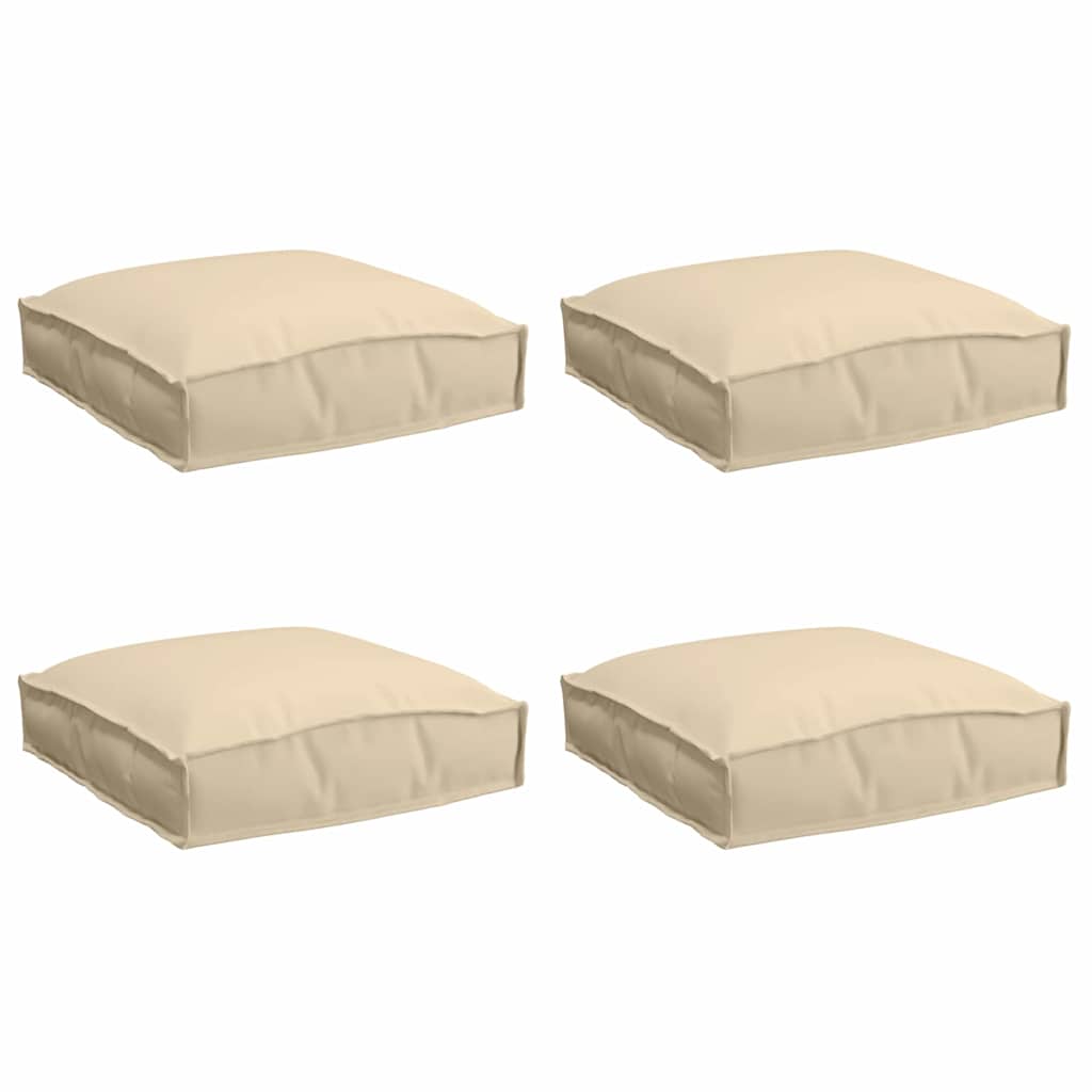 Palettenkissen für Sitzfläche 4 pcs Beige 40 x 40 x 8 cm