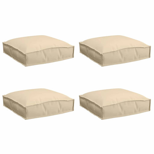 Palettenkissen für Sitzfläche 4 pcs Beige 40 x 40 x 8 cm