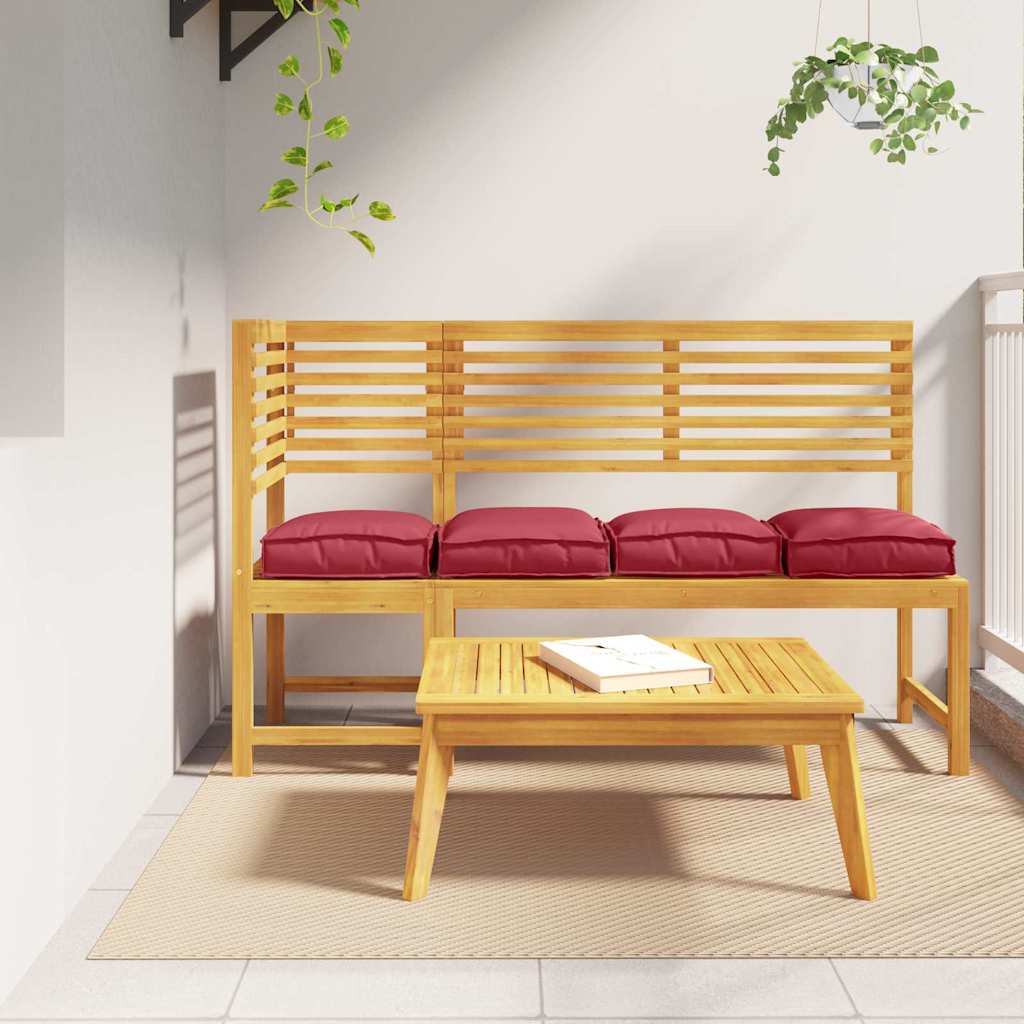 Palettenkissen für Sitzfläche 4 pcs Weinrot 40 x 40 x 8 cm