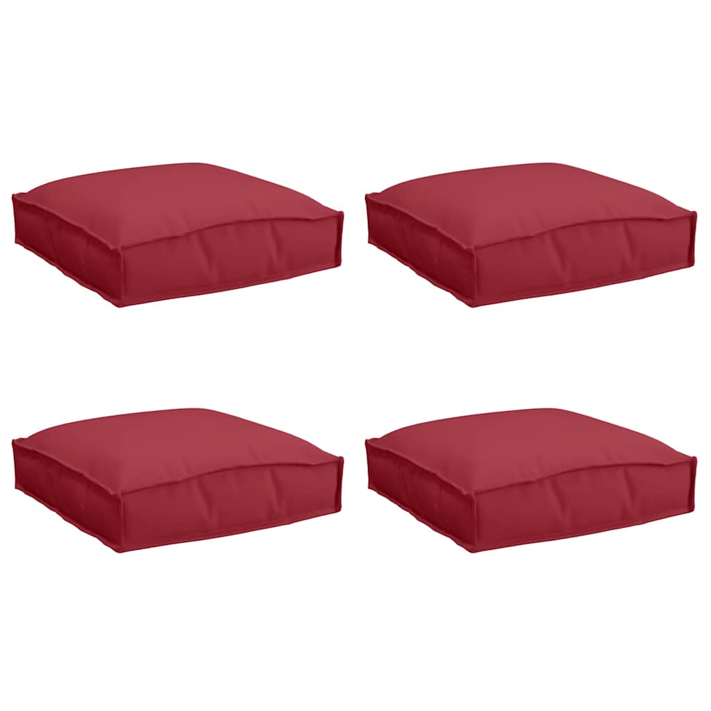 Palettenkissen für Sitzfläche 4 pcs Weinrot 40 x 40 x 8 cm