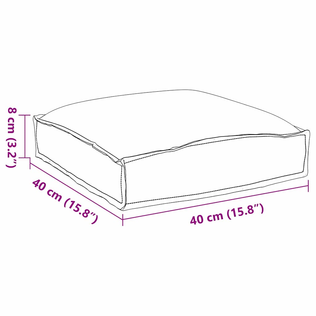 Palettenkissen für Sitzfläche 4 pcs Weinrot 40 x 40 x 8 cm