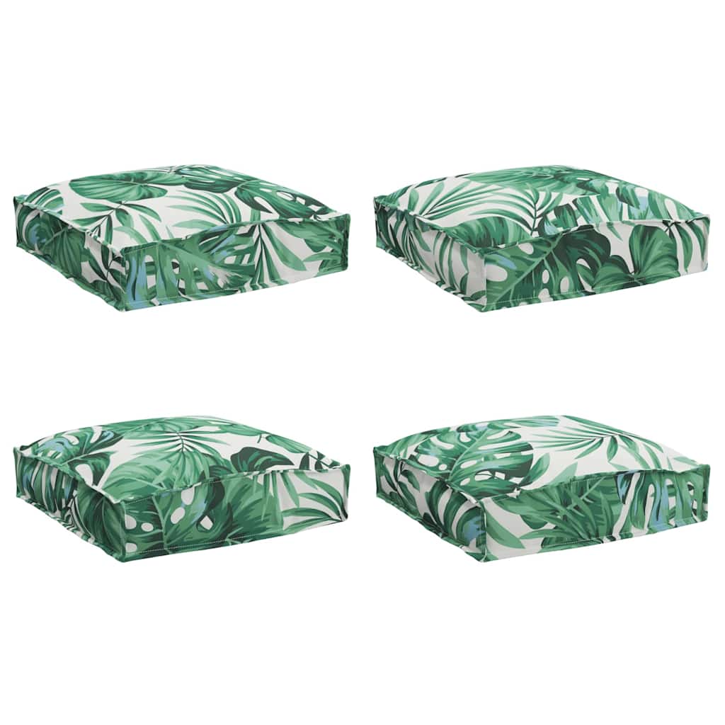Palettenkissen für Sitzfläche 4 pcs Blattmuster 40 x 40 x 8 cm