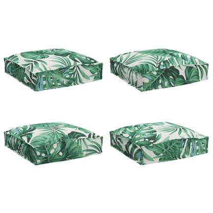 Palettenkissen für Sitzfläche 4 pcs Blattmuster 40 x 40 x 8 cm