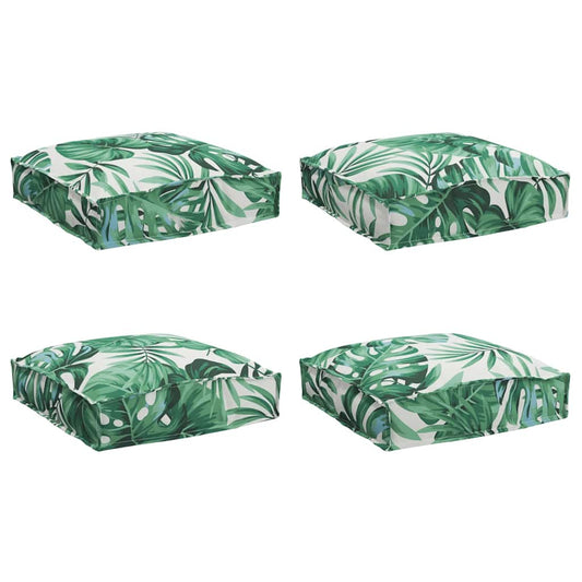 Palettenkissen für Sitzfläche 4 pcs Blattmuster 40 x 40 x 8 cm
