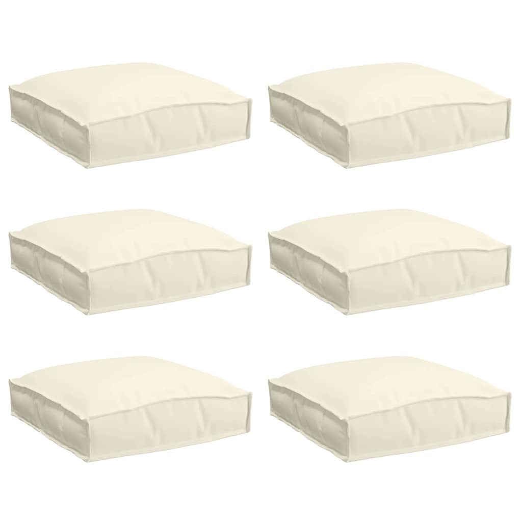 Palettenkissen für Sitzfläche 6 pcs Creme 40 x 40 x 8 cm