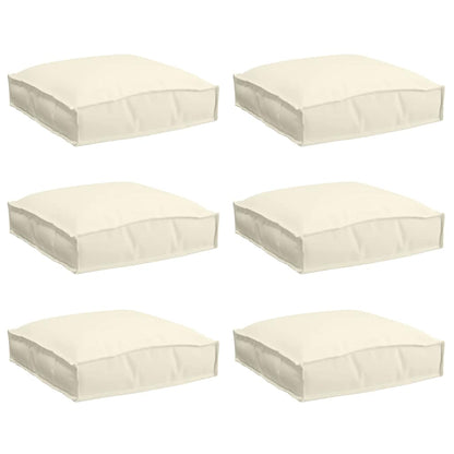 Palettenkissen für Sitzfläche 6 pcs Creme 40 x 40 x 8 cm