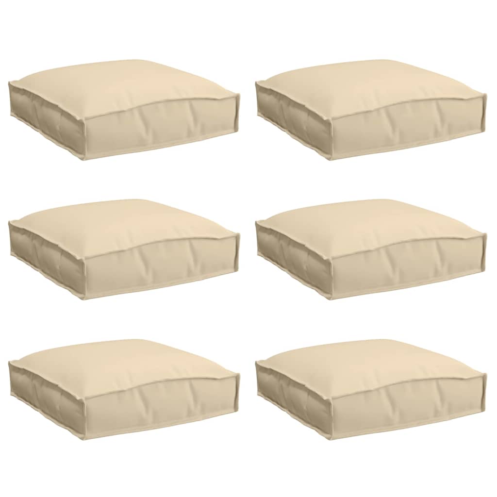 Palettenkissen für Sitzfläche 6 pcs Beige 40 x 40 x 8 cm