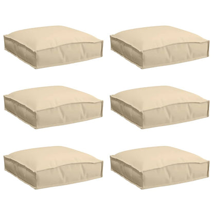 Palettenkissen für Sitzfläche 6 pcs Beige 40 x 40 x 8 cm