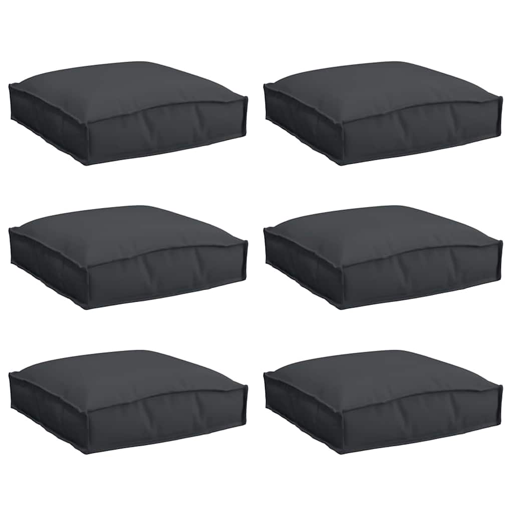 Palettenkissen für Sitzfläche 6 pcs Schwarz 40 x 40 x 8 cm
