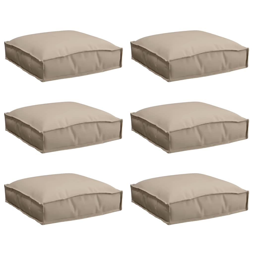Palettkissen für geeigneten Sitz 6 pcs Taupe 40 x 40 x 8 cm
