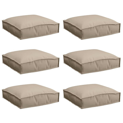 Palettkissen für geeigneten Sitz 6 pcs Taupe 40 x 40 x 8 cm