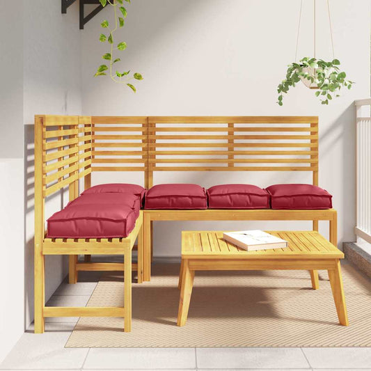 Palettenkissen für Sitzfläche 6 pcs Weinrot 40 x 40 x 8 cm