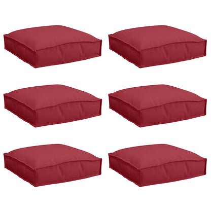 Palettenkissen für Sitzfläche 6 pcs Weinrot 40 x 40 x 8 cm