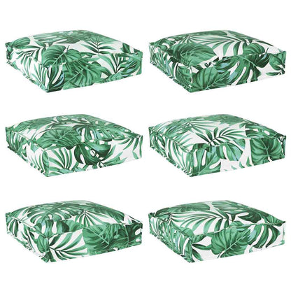 Palettenkissen für Sitzfläche 6 pcs Blattmuster 40 x 40 x 8 cm