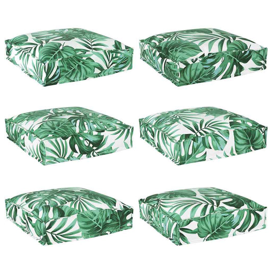 Palettenkissen für Sitzfläche 6 pcs Blattmuster 40 x 40 x 8 cm
