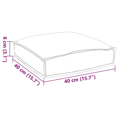 Palettenkissen für Sitzfläche 6 pcs Blattmuster 40 x 40 x 8 cm