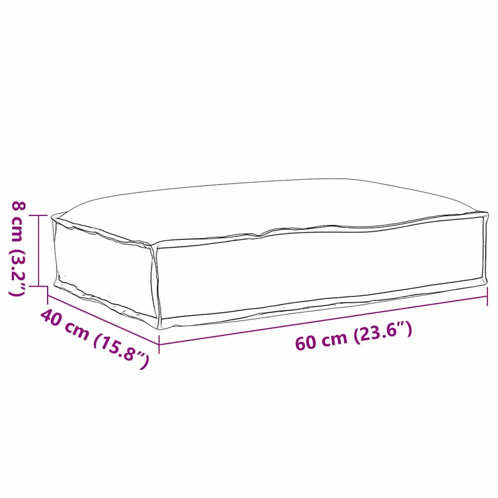 Palettkissen für geeigneten Sitz Mehrfarbig 60 x 40 x 8 cm
