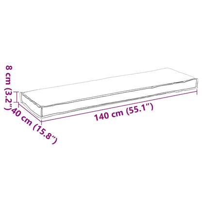 Palettenkissen für Bank Königsblau 140 x 40 x 8 cm Oxford Stoff