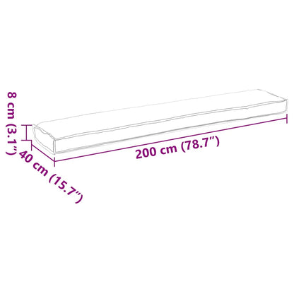 Palettenkissen Grau 200 x 40 x 8 cm Oxford Stoff