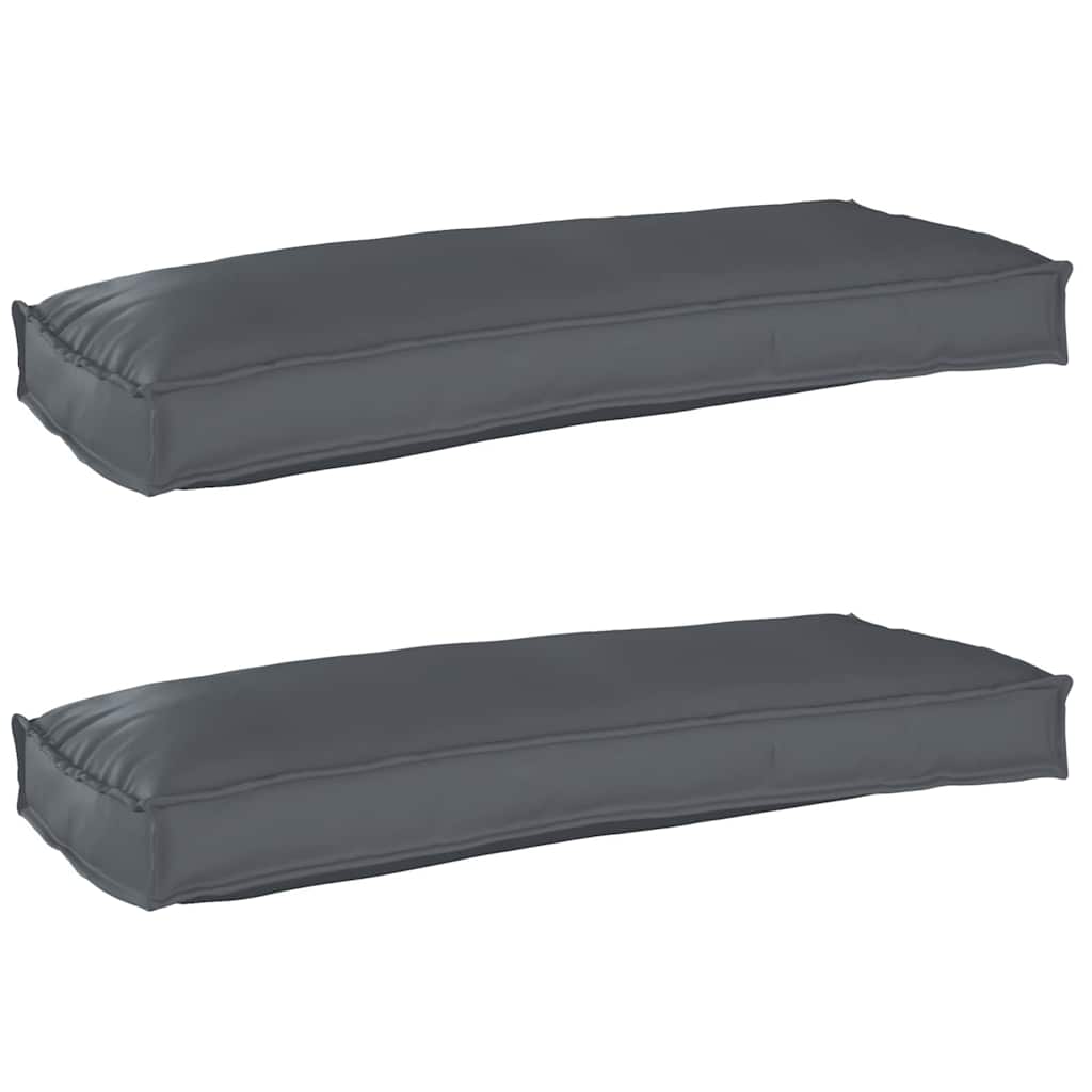 Pallet Kissen Set 2 pcs Anthrazit 100 x 40 x 8 cm Oxford Stoff