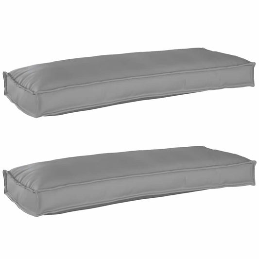 Pallet Kissen Set 2 pcs Grau 100 x 40 x 8 cm Oxford Stoff