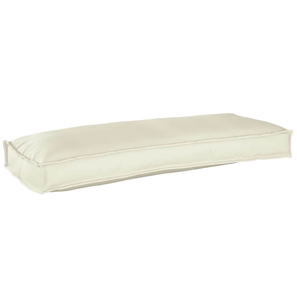 Pallet Kissen Set 2 pcs Creme 100 x 40 x 8 cm Oxford Stoff