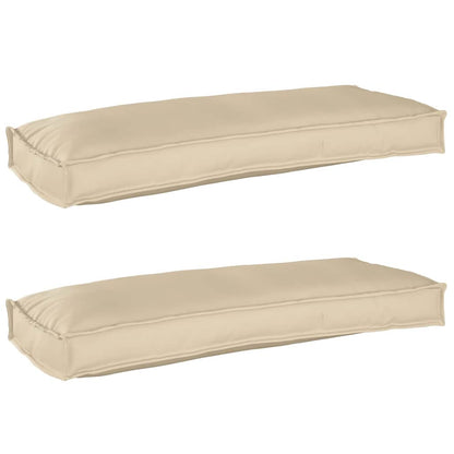 Pallet Kissen Set 2 pcs Beige 100 x 40 x 8 cm Oxford Stoff