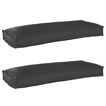Pallet Kissen Set 2 pcs Schwarz 100 x 40 x 8 cm Oxford Stoff