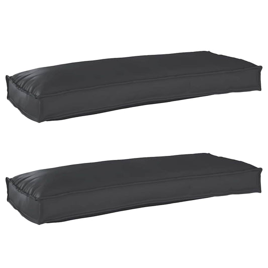 Pallet Kissen Set 2 pcs Schwarz 100 x 40 x 8 cm Oxford Stoff