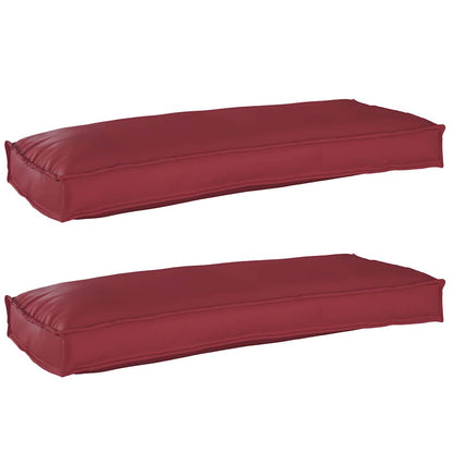 Pallet Kissen Set 2 pcs Weinrot 100 x 40 x 8 cm Oxford Stoff