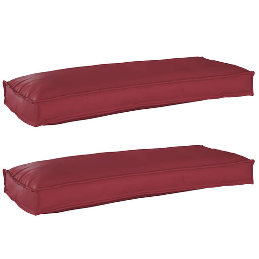 Pallet Kissen Set 2 pcs Weinrot 100 x 40 x 8 cm Oxford Stoff
