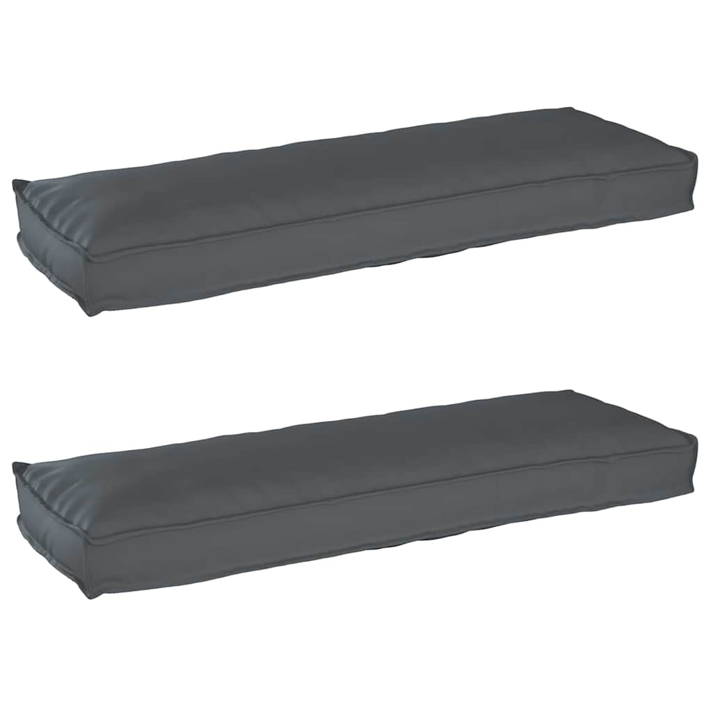 Pallet Kissen Set 2 pcs Anthrazit 120 x 40 x 8 cm Oxford Stoff