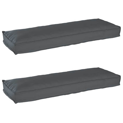 Pallet Kissen Set 2 pcs Anthrazit 120 x 40 x 8 cm Oxford Stoff