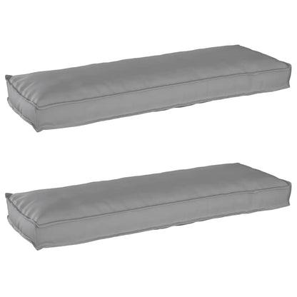 Pallet Kissen Set 2 pcs Grau 120 x 40 x 8 cm Oxford Stoff