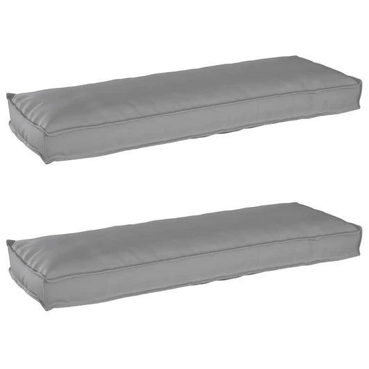 Pallet Kissen Set 2 pcs Grau 120 x 40 x 8 cm Oxford Stoff