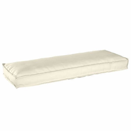 Pallet Kissen Set 2 pcs Creme 120 x 40 x 8 cm Oxford Stoff