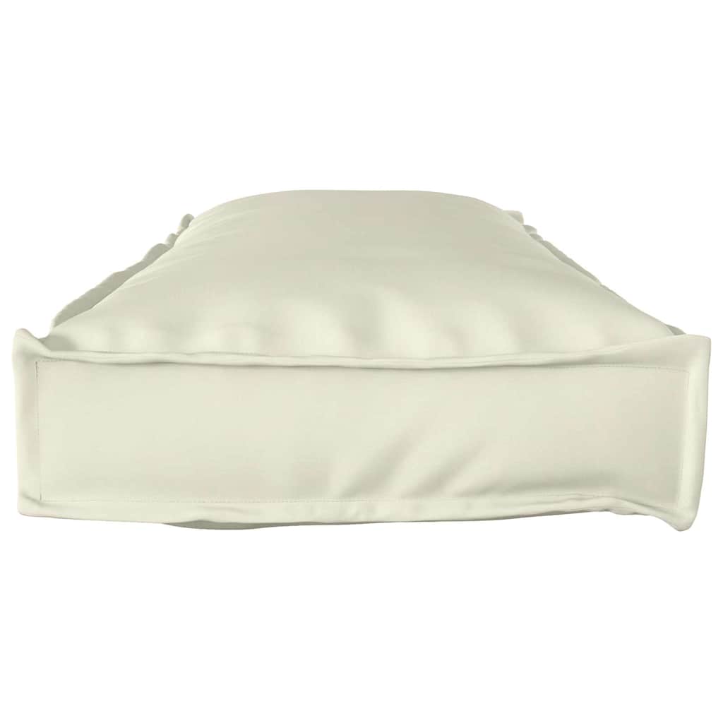 Pallet Kissen Set 2 pcs Creme 120 x 40 x 8 cm Oxford Stoff