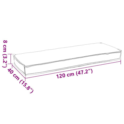 Pallet Kissen Set 2 pcs Creme 120 x 40 x 8 cm Oxford Stoff