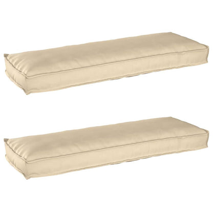 Pallet Kissen Set 2 pcs Beige 120 x 40 x 8 cm Oxford Stoff