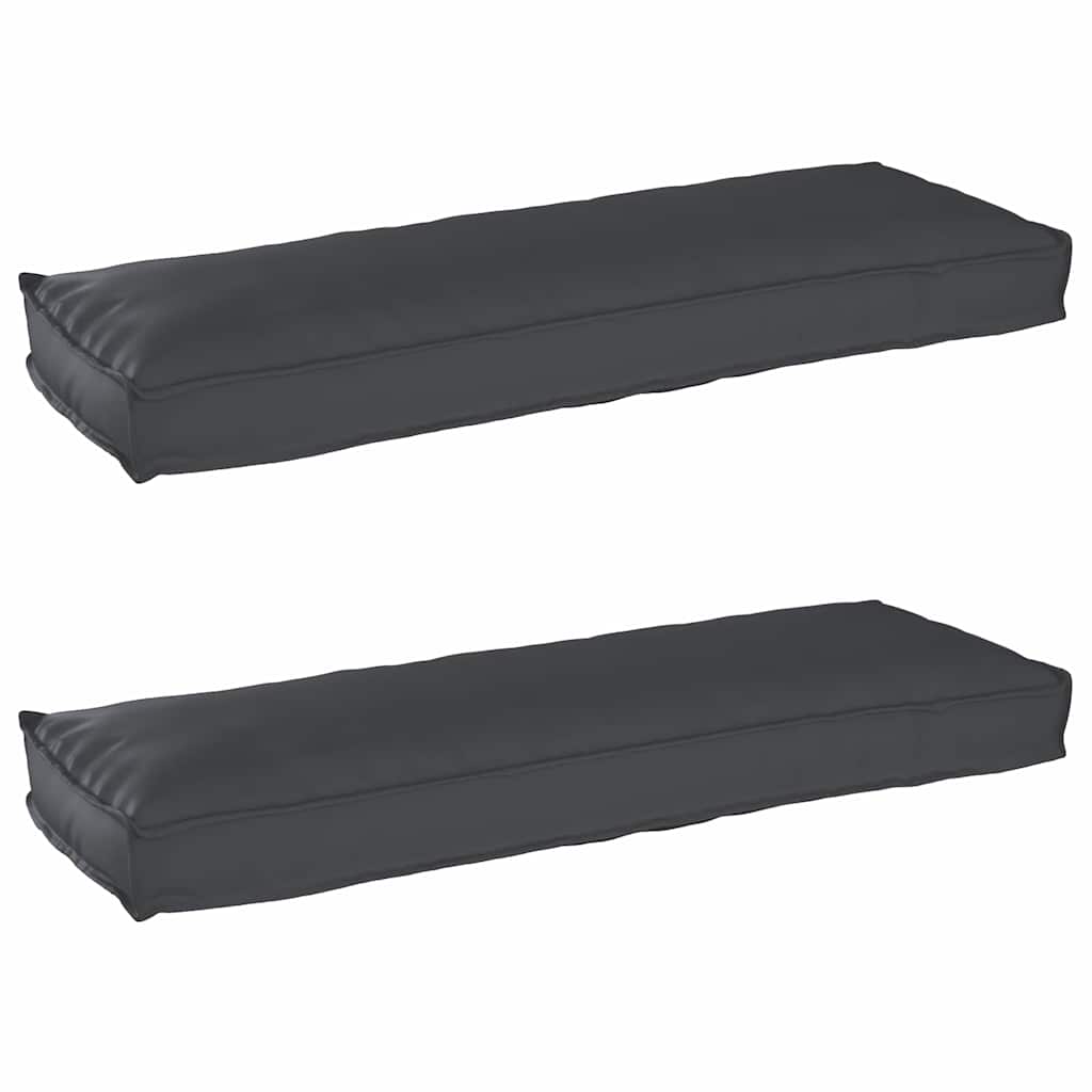 Pallet Kissen Set 2 pcs Schwarz 120 x 40 x 8 cm Oxford Stoff