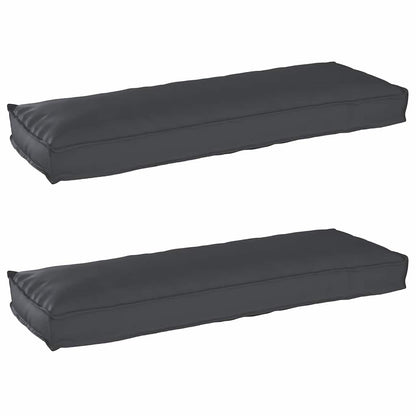 Pallet Kissen Set 2 pcs Schwarz 120 x 40 x 8 cm Oxford Stoff