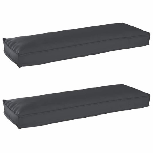 Pallet Kissen Set 2 pcs Schwarz 120 x 40 x 8 cm Oxford Stoff