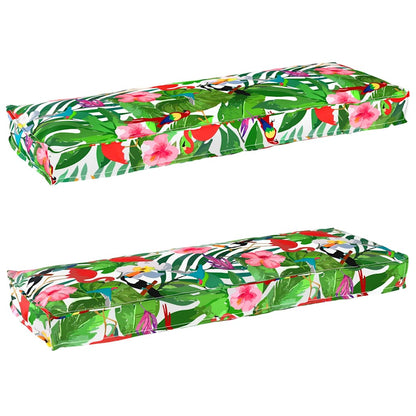 Pallet Kissen Set 2 pcs Tropischer Dschungel 120 x 40 x 8 cm